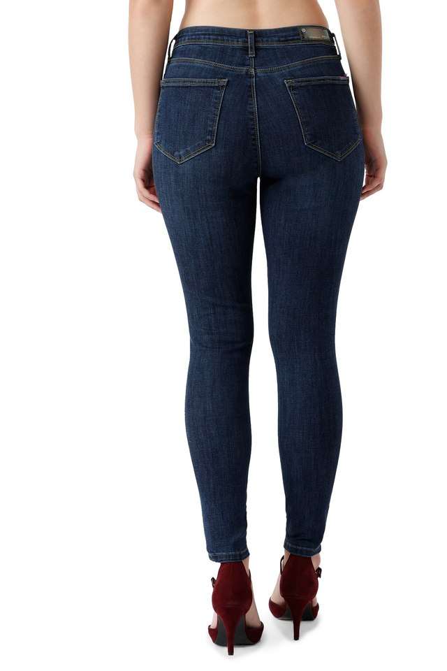 High-Rise-Blended-Fabric-Skinny-Fit-Women-s-Jeans