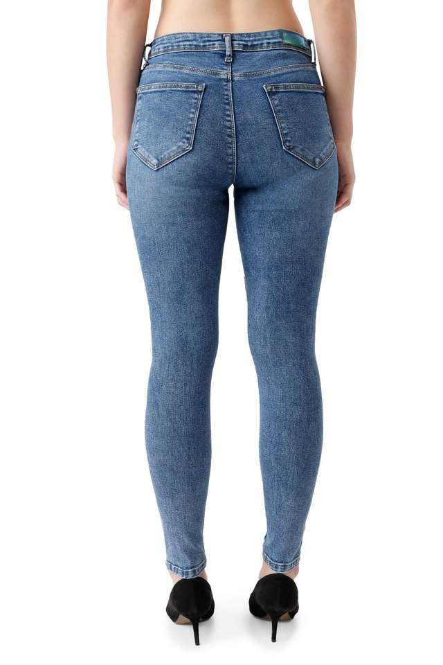 High-Rise-Blended-Fabric-Skinny-Fit-Women-s-Jeans