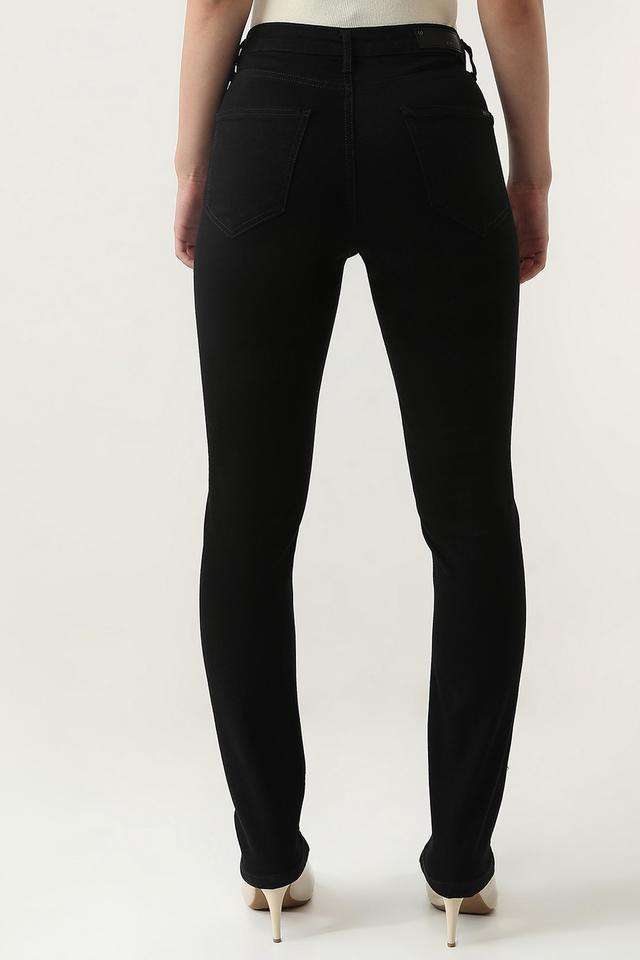 High-Rise-Blended-Fabric-Straight-Fit-Women-s-Jeans