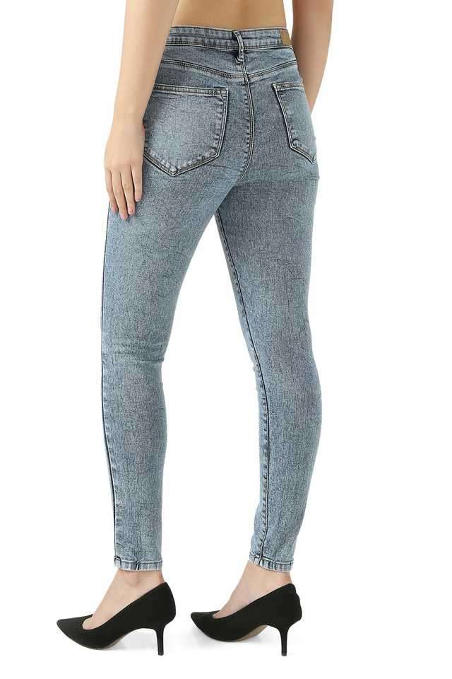 High-Rise-Blended-Fabric-Skinny-Fit-Women-s-Jeans