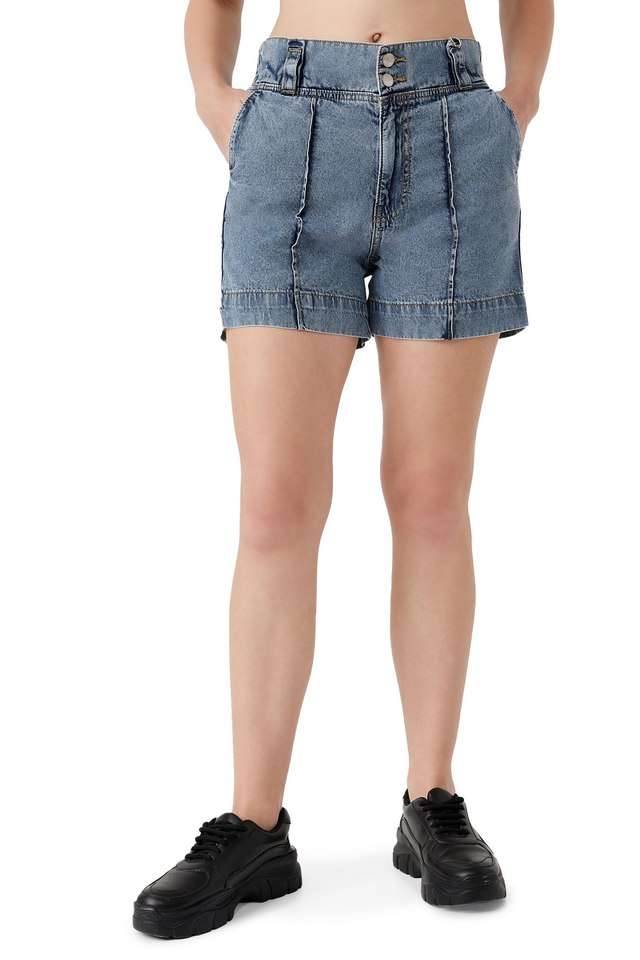 Slim-Fit-Above-Knee-Cotton-Women-s-Casual-Wear-Shorts