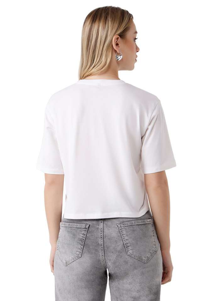 Graphic-Print-Cotton-Blend-Round-Neck-Women-s-T-Shirt