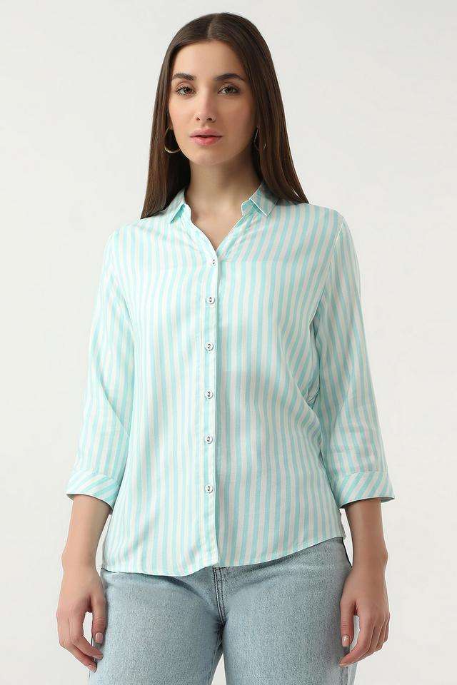 Stripes-Rayon-Slim-Fit-Women-s-Shirt