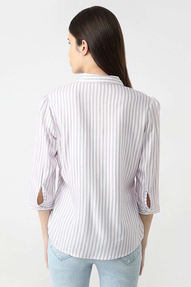 Stripes-Rayon-Women-s-Casual-Wear-Shirt