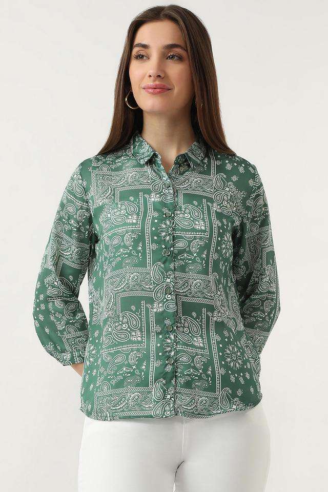 Printed-Polyester-Slim-Fit-Women-s-Shirt