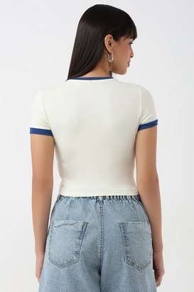 Solid-Blended-Fabric-Slim-Fit-Women-s-Top