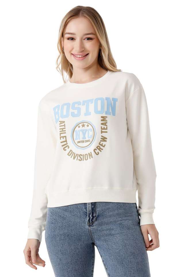 Printed-Round-Neck-Blended-Fabric-Women-s-Casual-Wear-Sweatshirt
