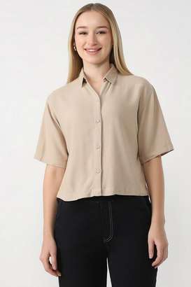 Solid-Viscose-Slim-Fit-Women-s-Shirt