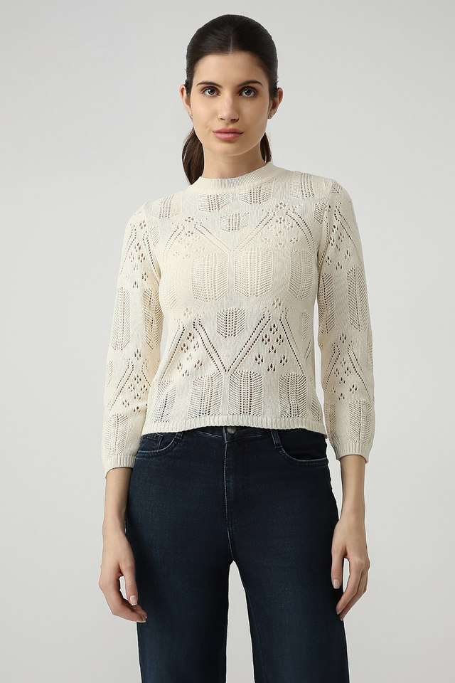 Schiffli-Cotton-Round-Neck-Women-s-Top