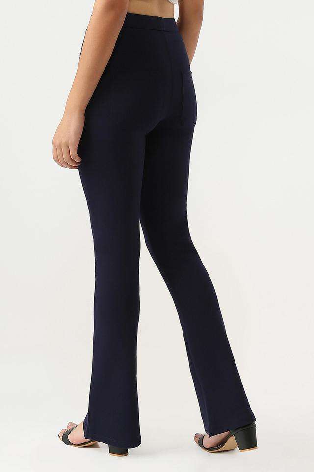 Solid-Blended-Fabric-Relaxed-Fit-Women-s-Treggings