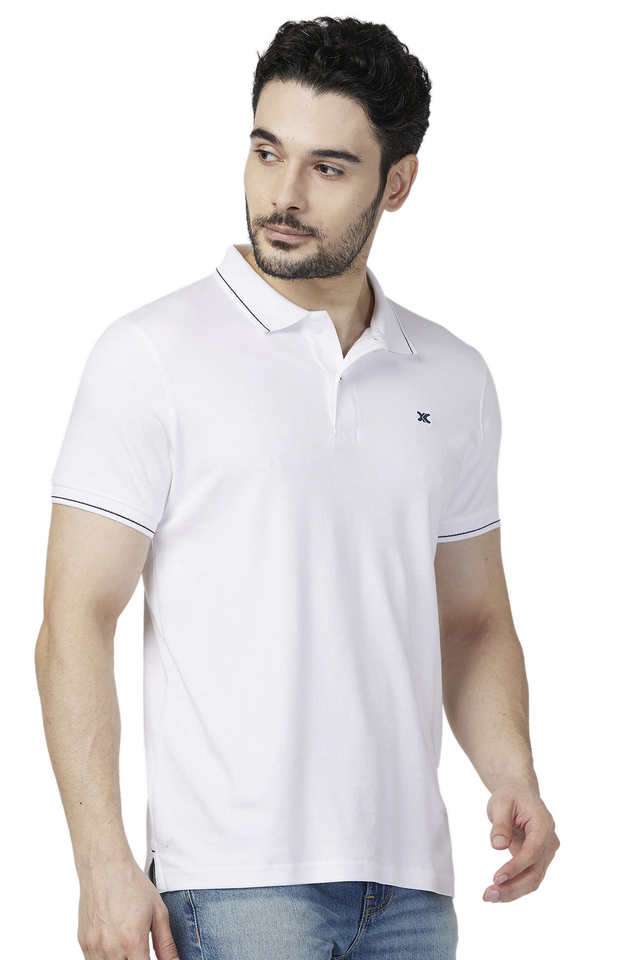 Buy Killer White Printed Cotton Polo Men's T-Shirt | Shoppers Stop