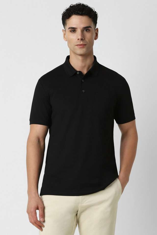 Solid-Blended-Fabric-Polo-Men-s-T-Shirt