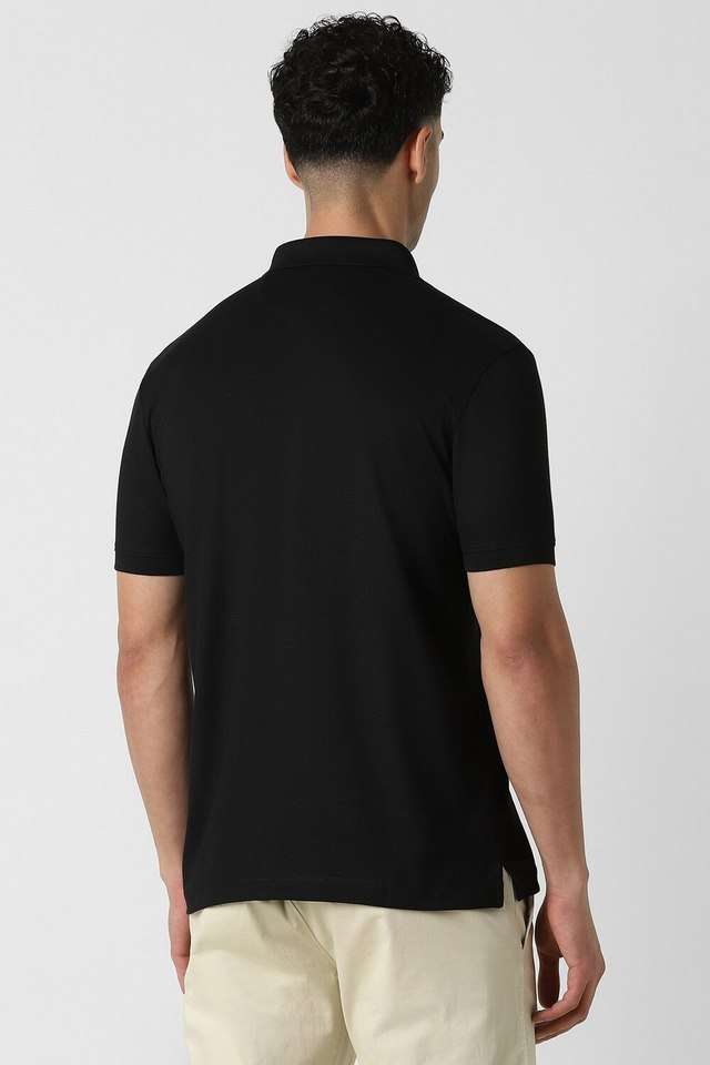 Solid-Blended-Fabric-Polo-Men-s-T-Shirt