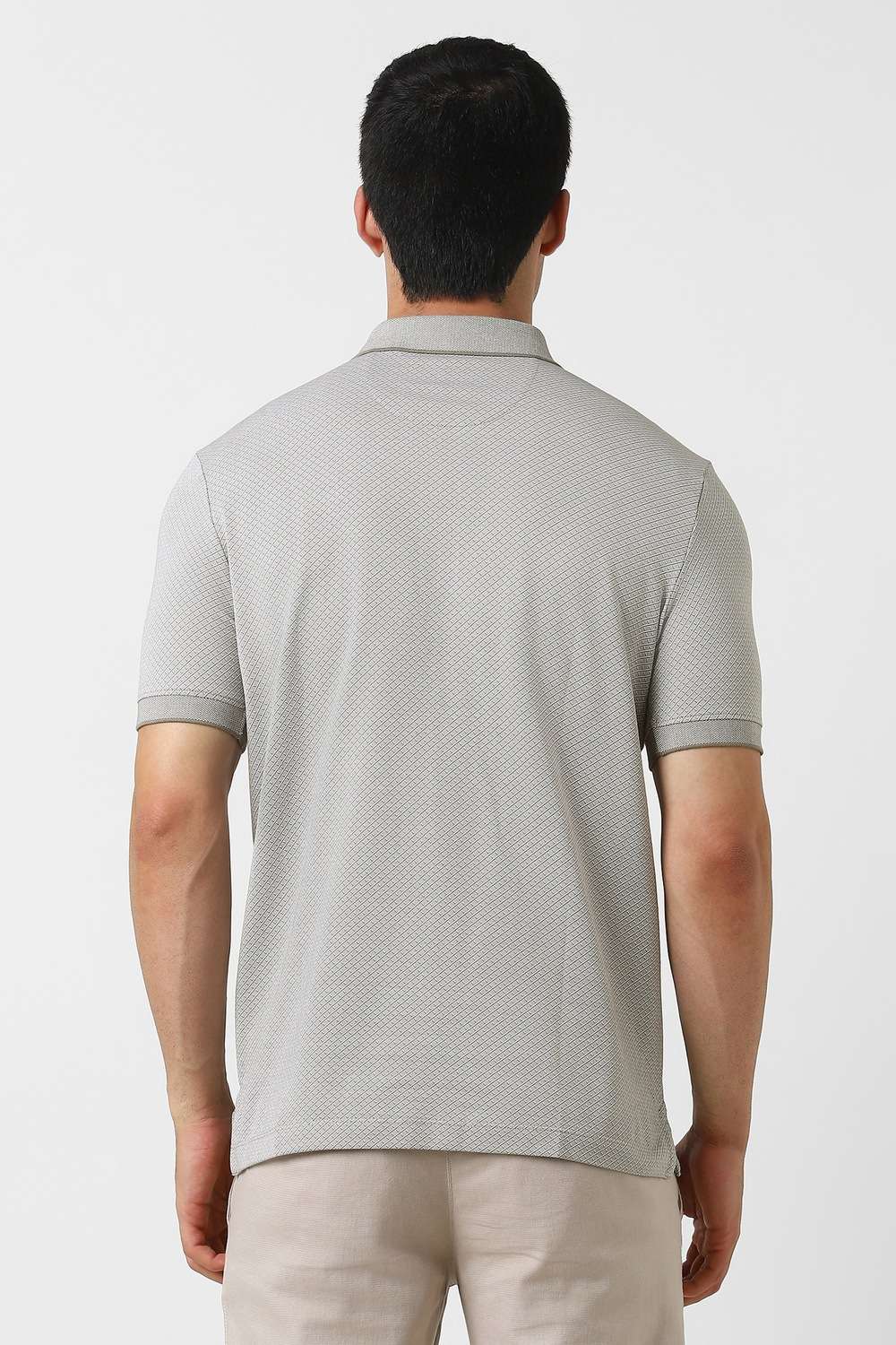 Solid-Blended-Fabric-Polo-Men-s-T-Shirt