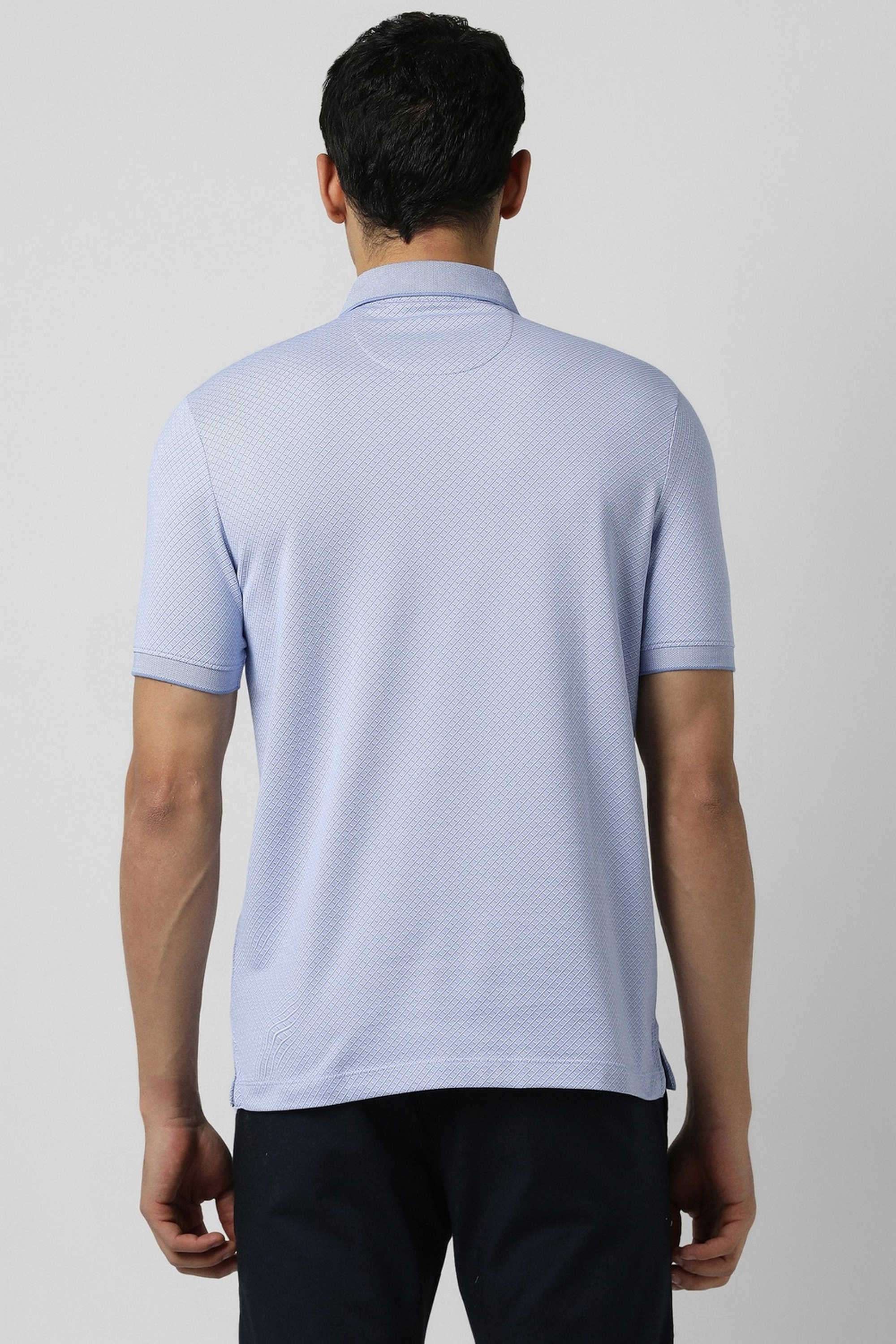 Solid-Blended-Fabric-Round-Neck-Men-s-T-Shirt
