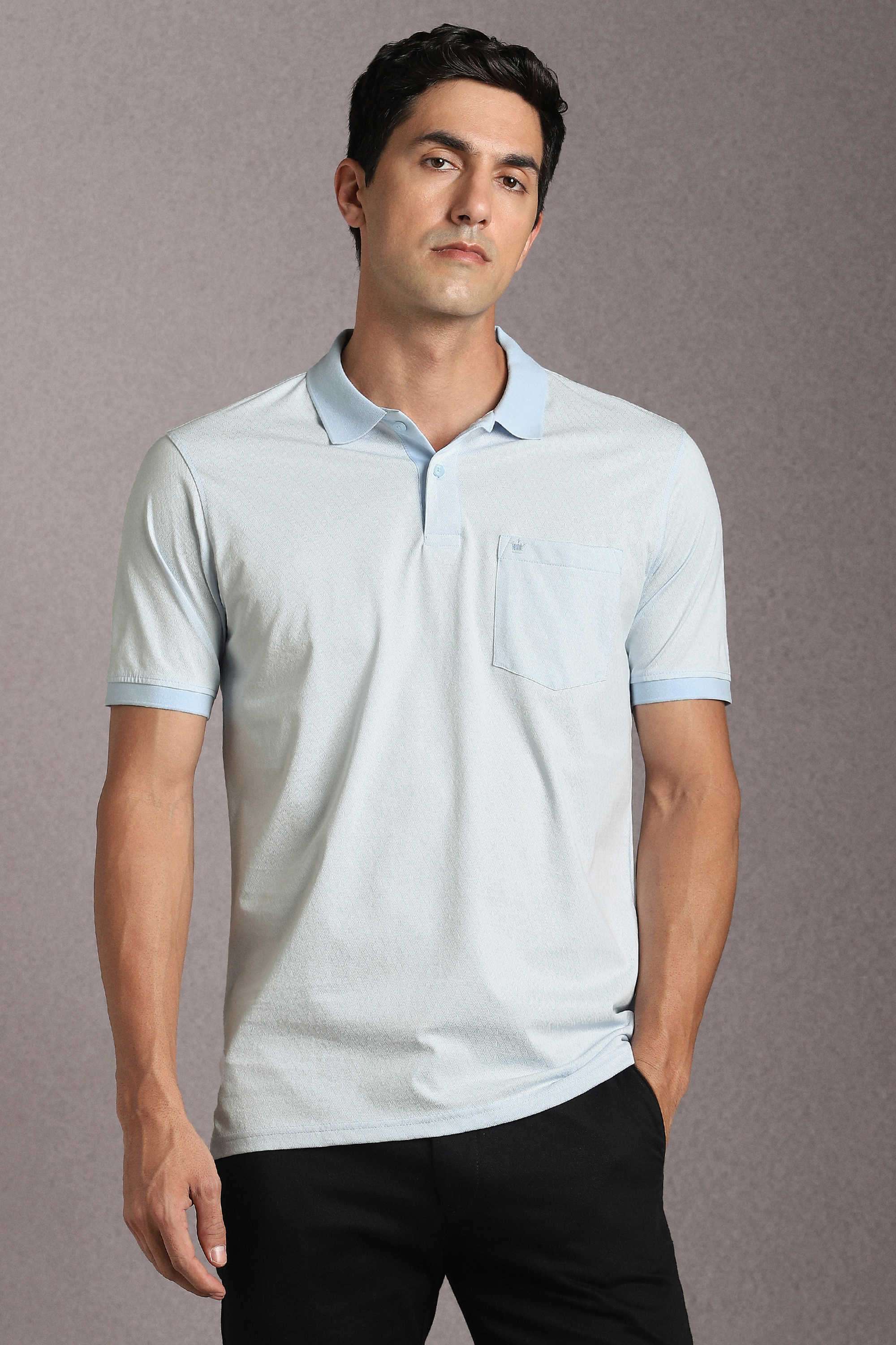 Textured-Cotton-Regular-Fit-Men-Polo-T-Shirt