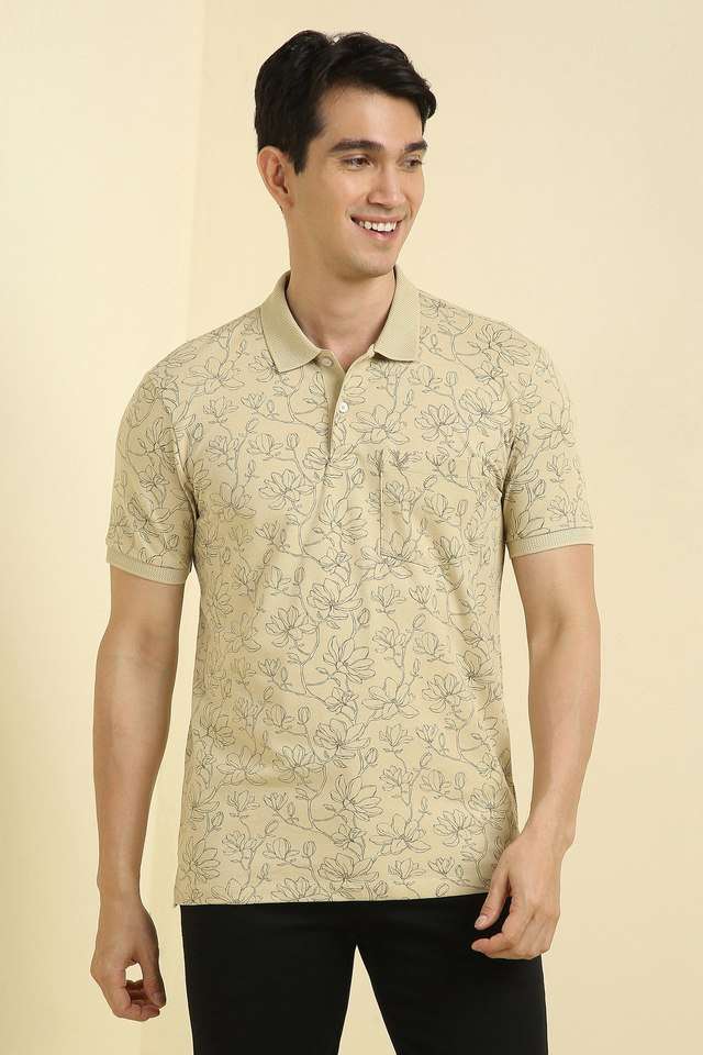 Solid-Cotton-Blend-Polo-Men-s-T-Shirt