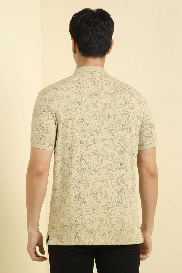 Solid-Cotton-Blend-Polo-Men-s-T-Shirt