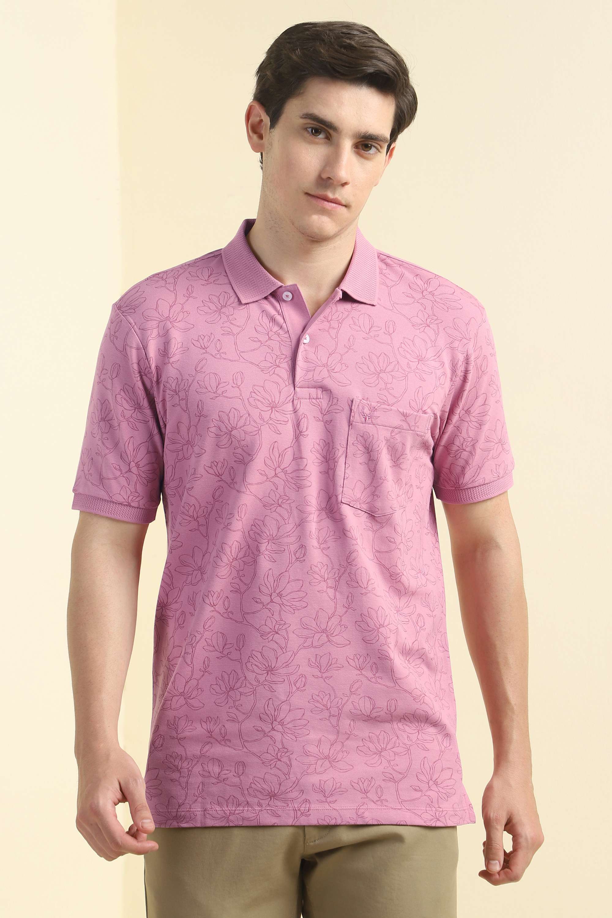 Solid-Cotton-Blend-Regular-Fit-Men-Polo-T-Shirt
