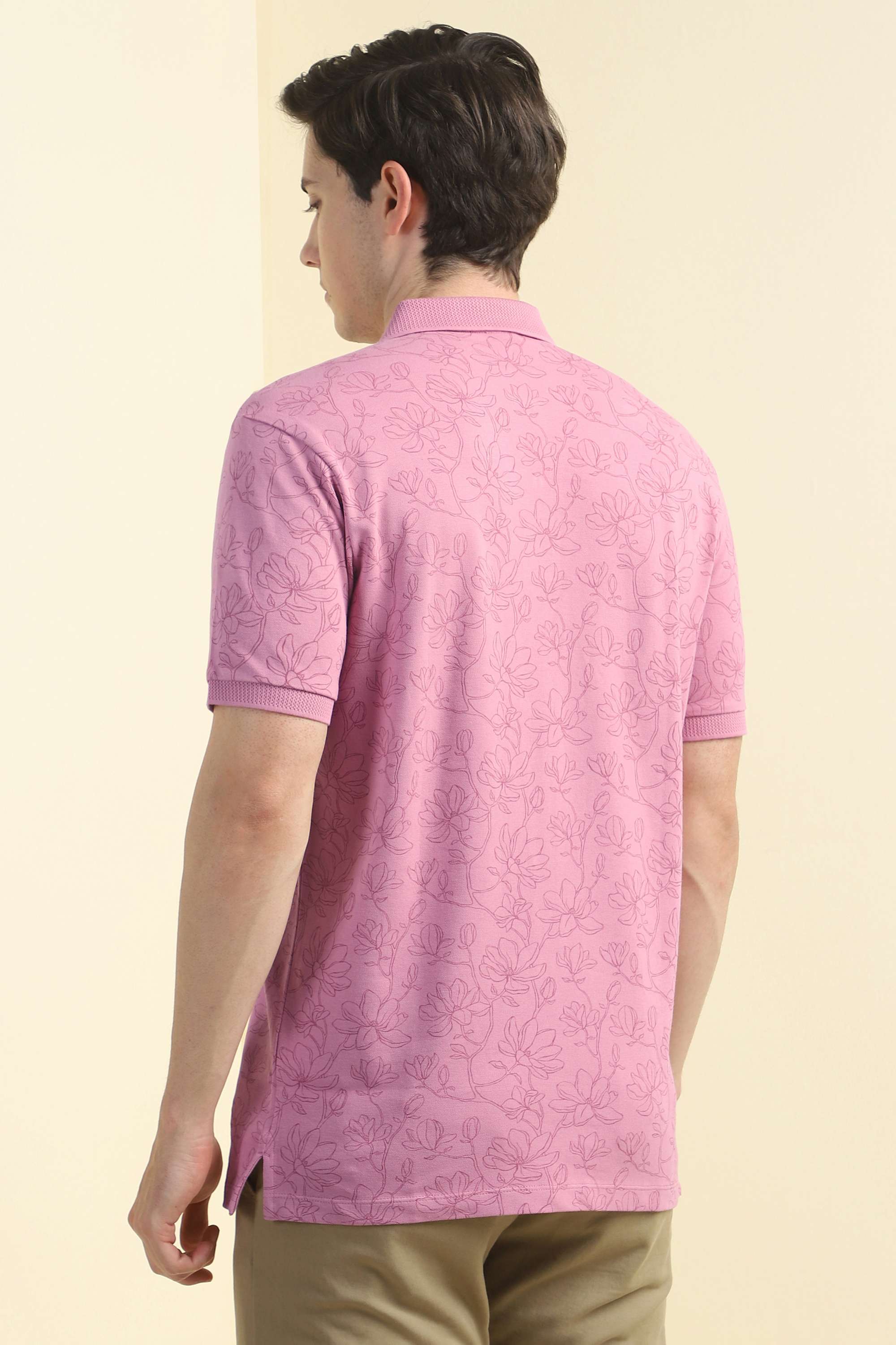 Solid-Cotton-Blend-Regular-Fit-Men-Polo-T-Shirt