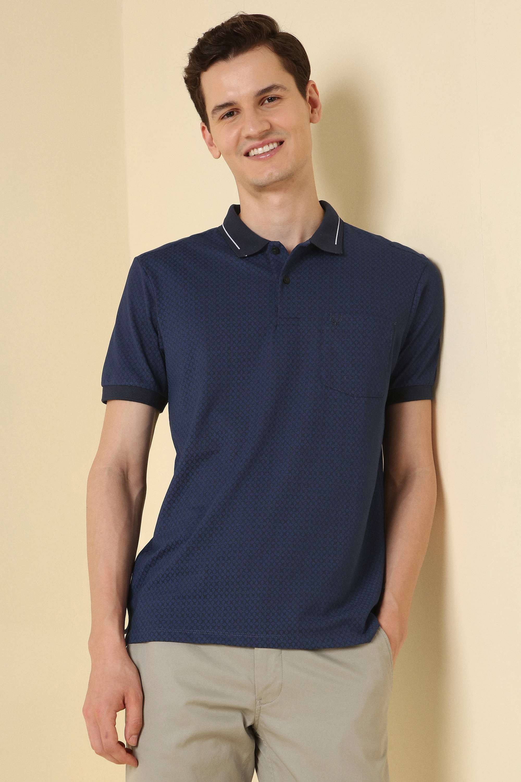 Printed-Blended-Fabric-Regular-Fit-Men-Polo-T-Shirt