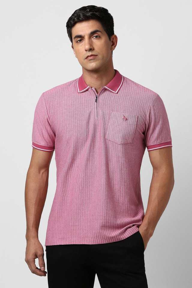 Solid-Blended-Fabric-Polo-Men-s-T-Shirt