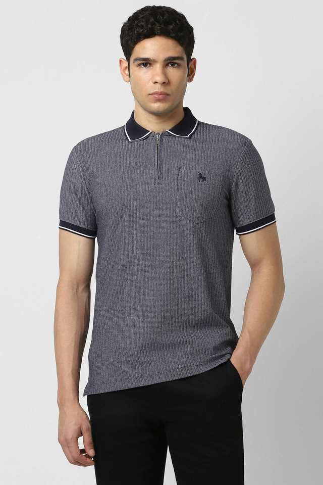 Solid-Blended-Fabric-Polo-Men-s-T-Shirt