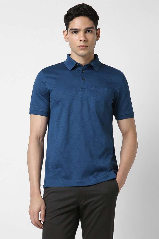 Solid-Blended-Fabric-Polo-Men-s-T-Shirt