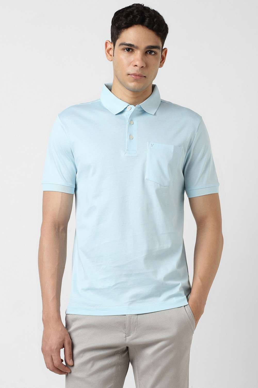 Solid-Cotton-Regular-Fit-Men-Polo-T-Shirt