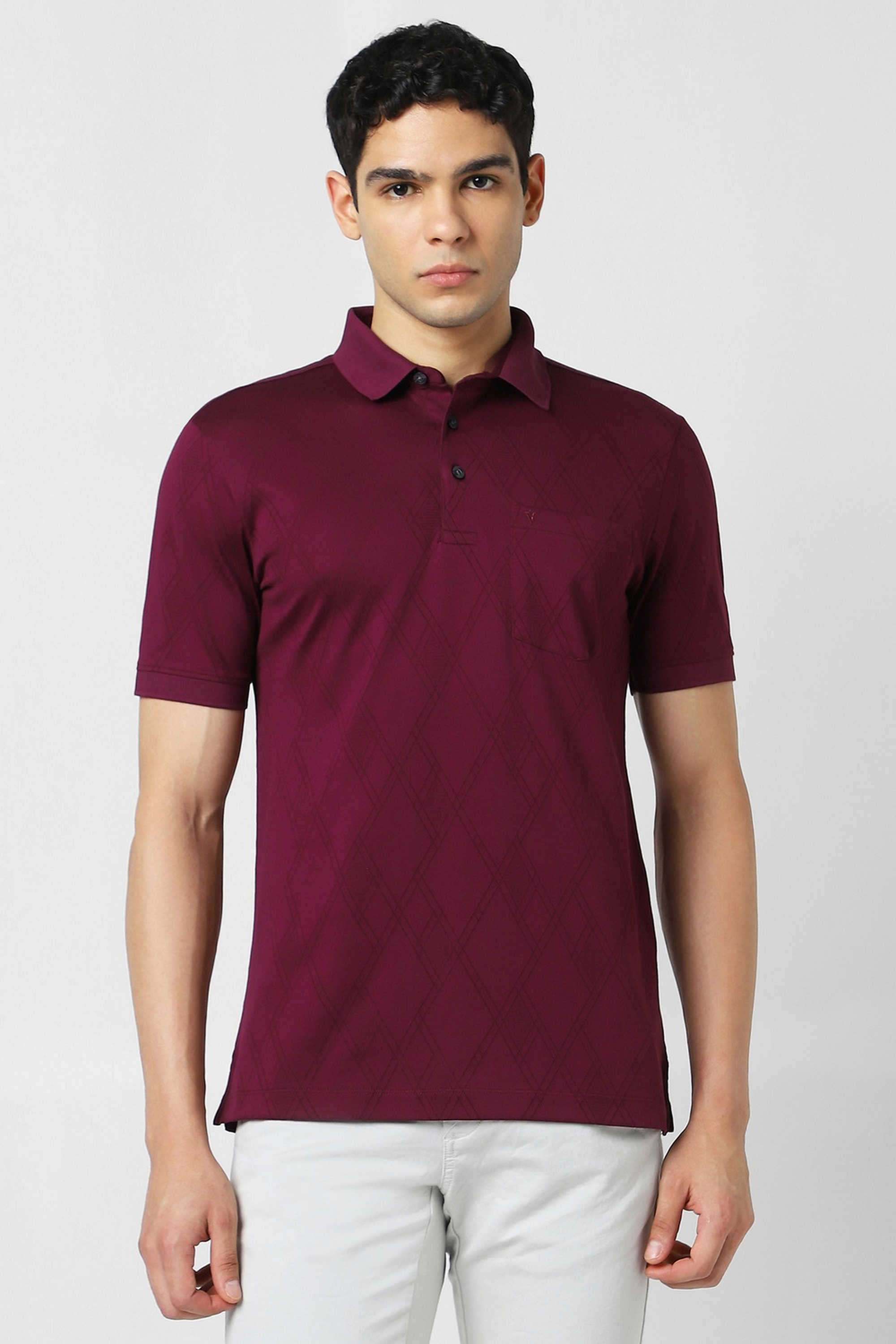 Solid-Blended-Fabric-Round-Neck-Men-s-T-Shirt