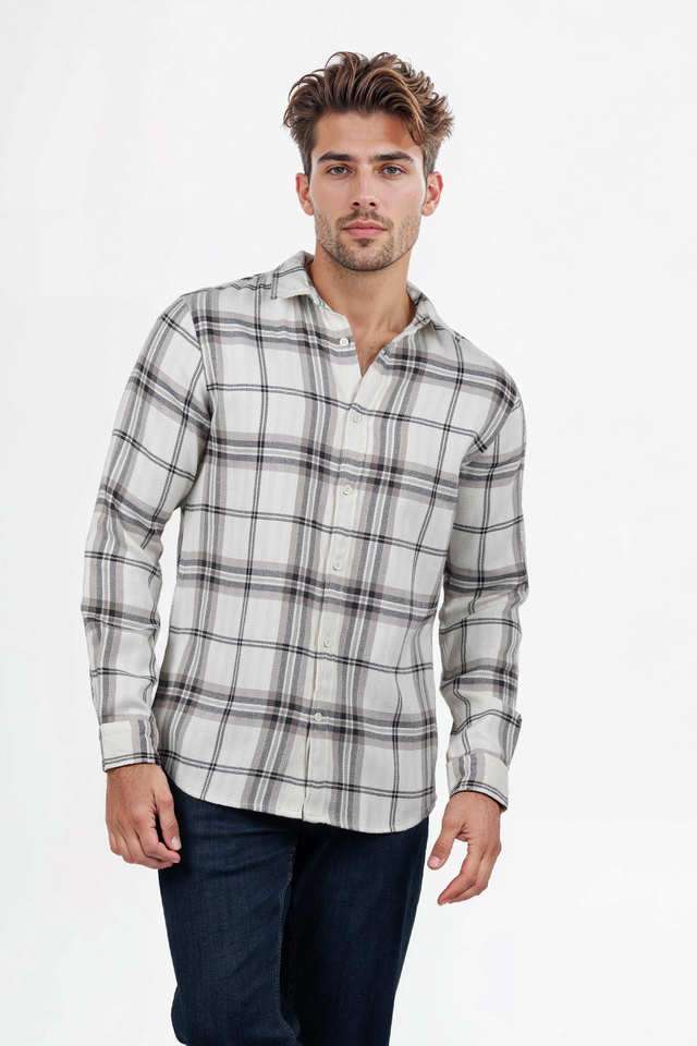 Checks-Polyester-Cotton-Regular-Fit-Men-s-Casual-Wear-Shirt