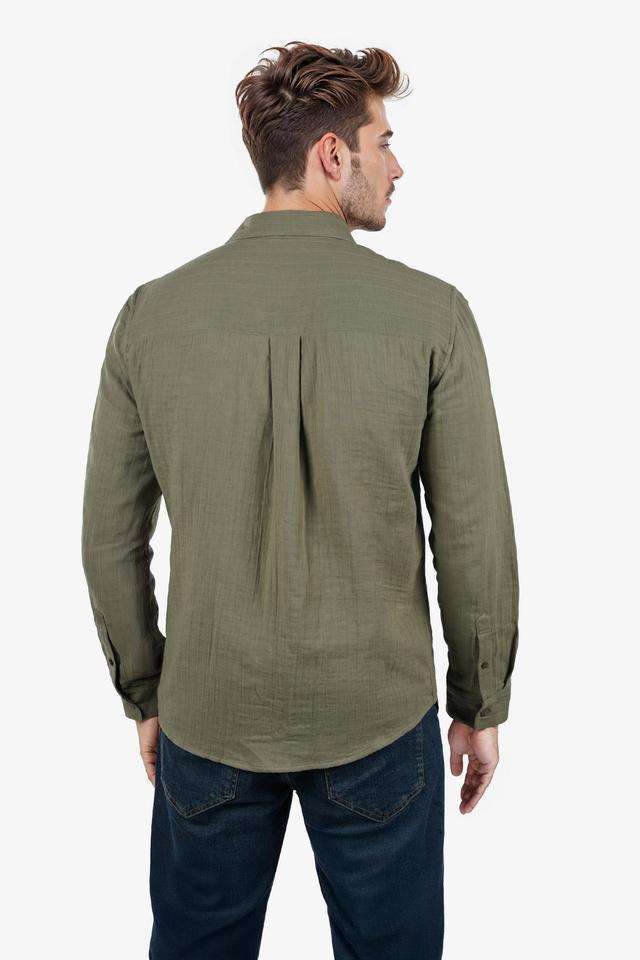 Solid-Cotton-Regular-Fit-Men-s-Casual-Shirt