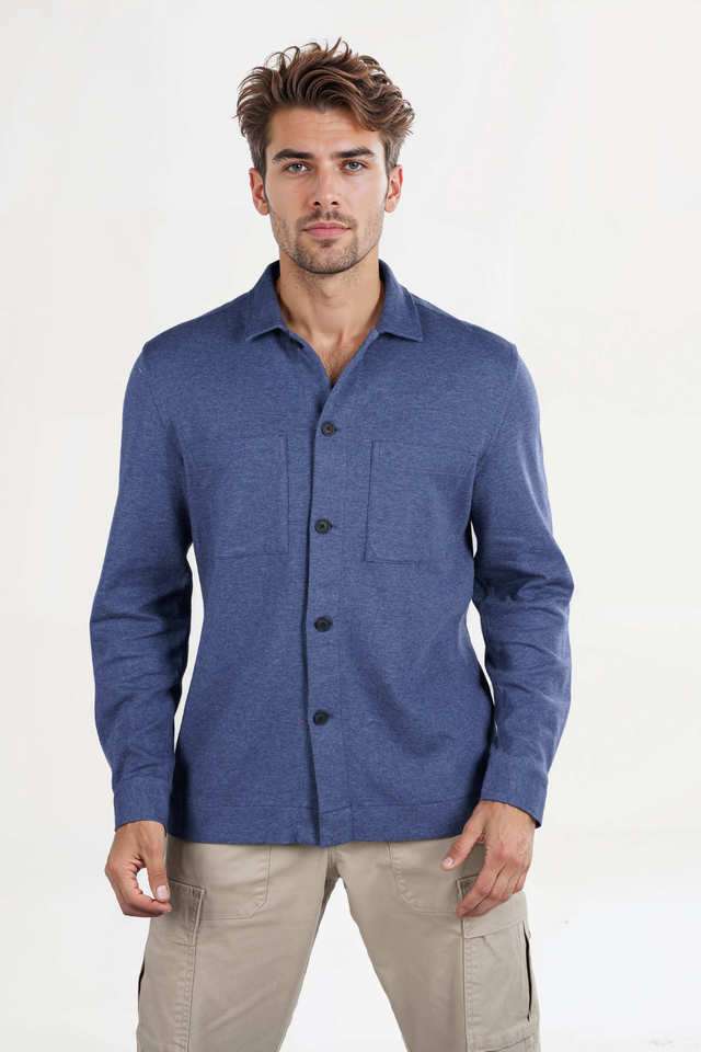 Solid-Cotton-Regular-Fit-Men-s-Casual-Wear-Shirt