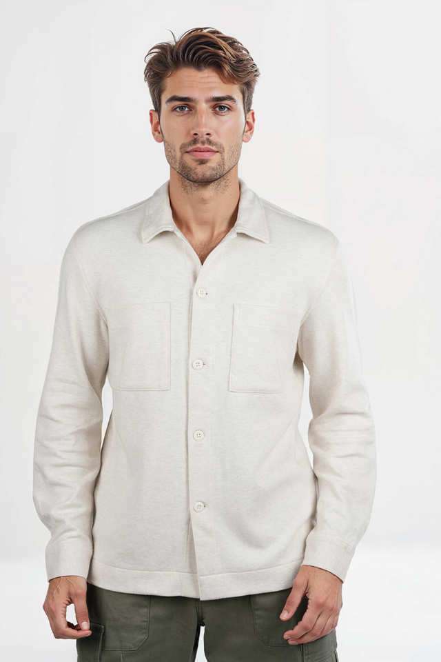 Solid-Cotton-Regular-Fit-Men-s-Casual-Wear-Shirt