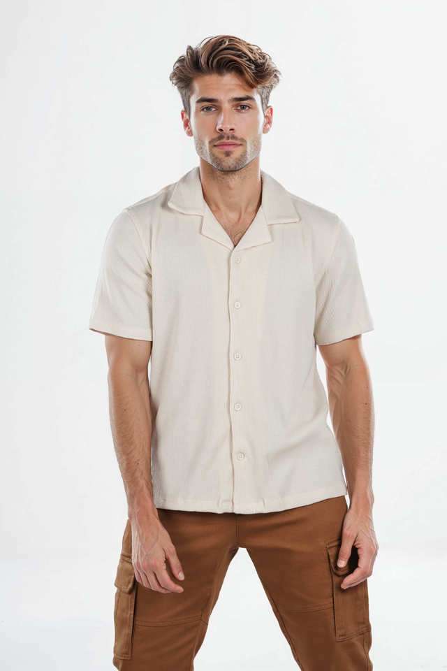 Solid-Cotton-Regular-Fit-Men-s-Casual-Wear-Shirt