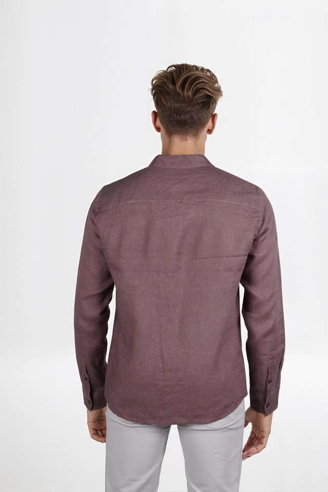 Solid-Linen-Regular-Fit-Men-s-Casual-Wear-Shirt