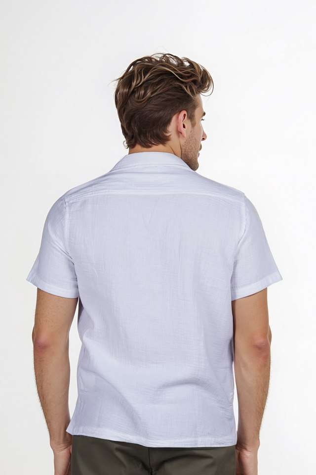 Solid-Cotton-Regular-Fit-Men-s-Casual-Wear-Shirt