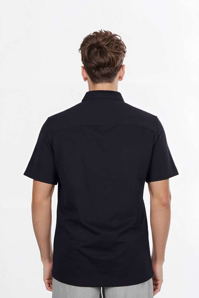 Solid-Cotton-Blend-Regular-Fit-Men-s-Casual-Wear-Shirt