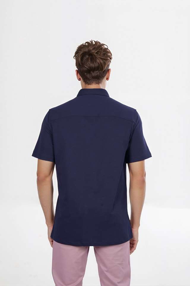 Solid-Cotton-Blend-Regular-Fit-Men-s-Casual-Wear-Shirt