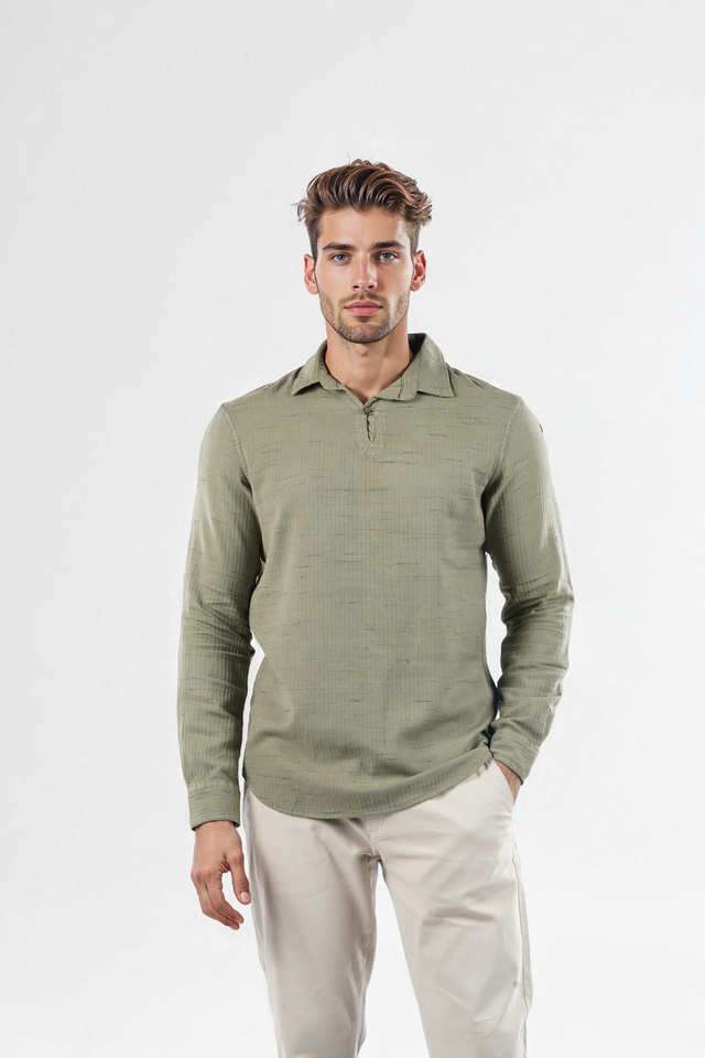 Solid-Cotton-Regular-Fit-Men-s-Casual-Wear-Shirt