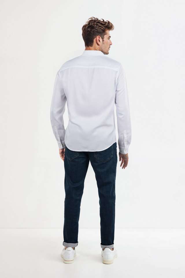 Solid-Lyocell-Regular-Fit-Men-s-Casual-Wear-Shirt