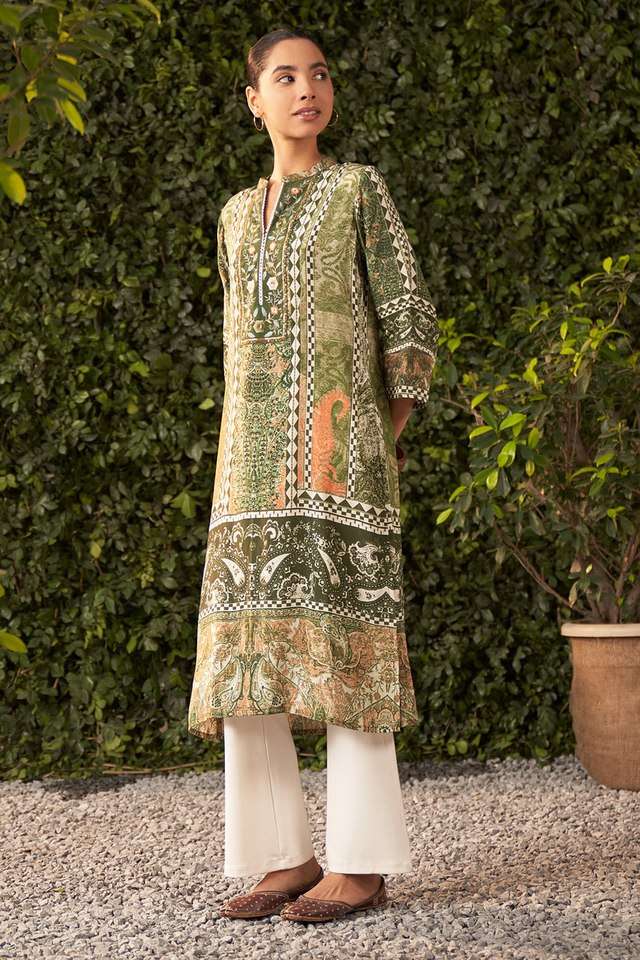 Printed-Blended-Fabric-Regular-Fit-Women-s-Kurta