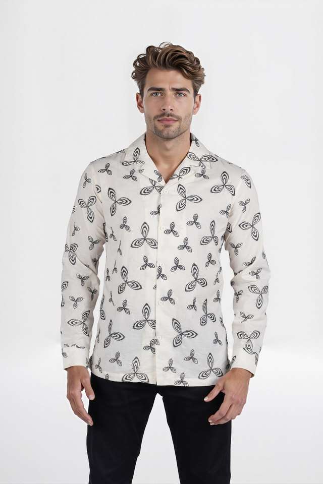 Solid-Cotton-Regular-Fit-Men-s-Casual-Wear-Shirt