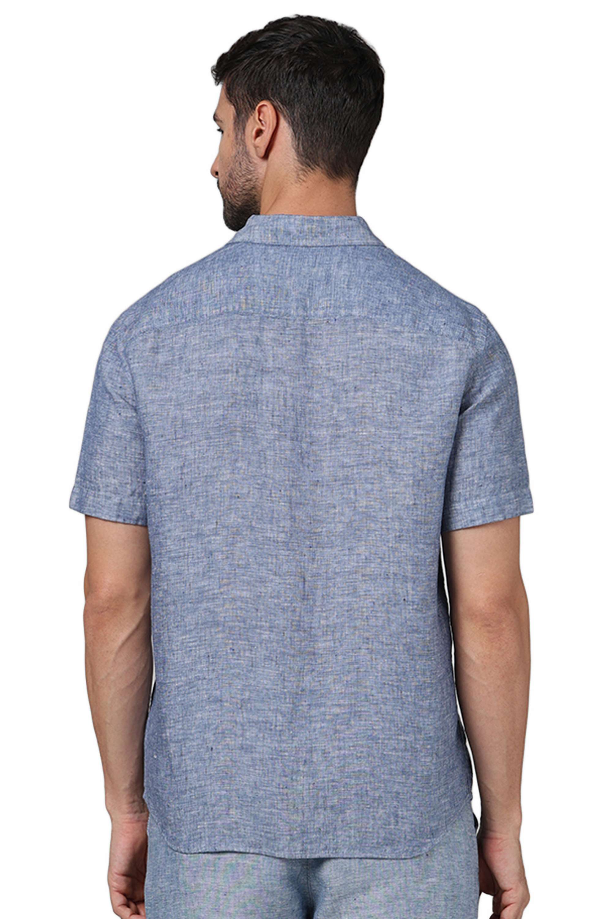 Solid-Linen-Regular-Fit-Men-s-Casual-Wear-Shirt