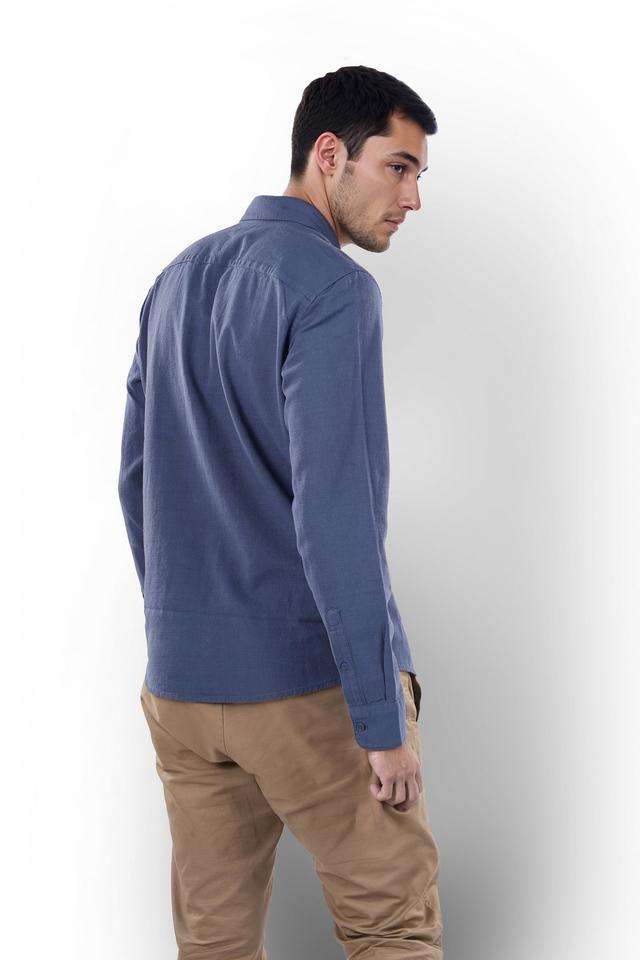 Solid-Cotton-Regular-Fit-Men-s-Casual-Shirt