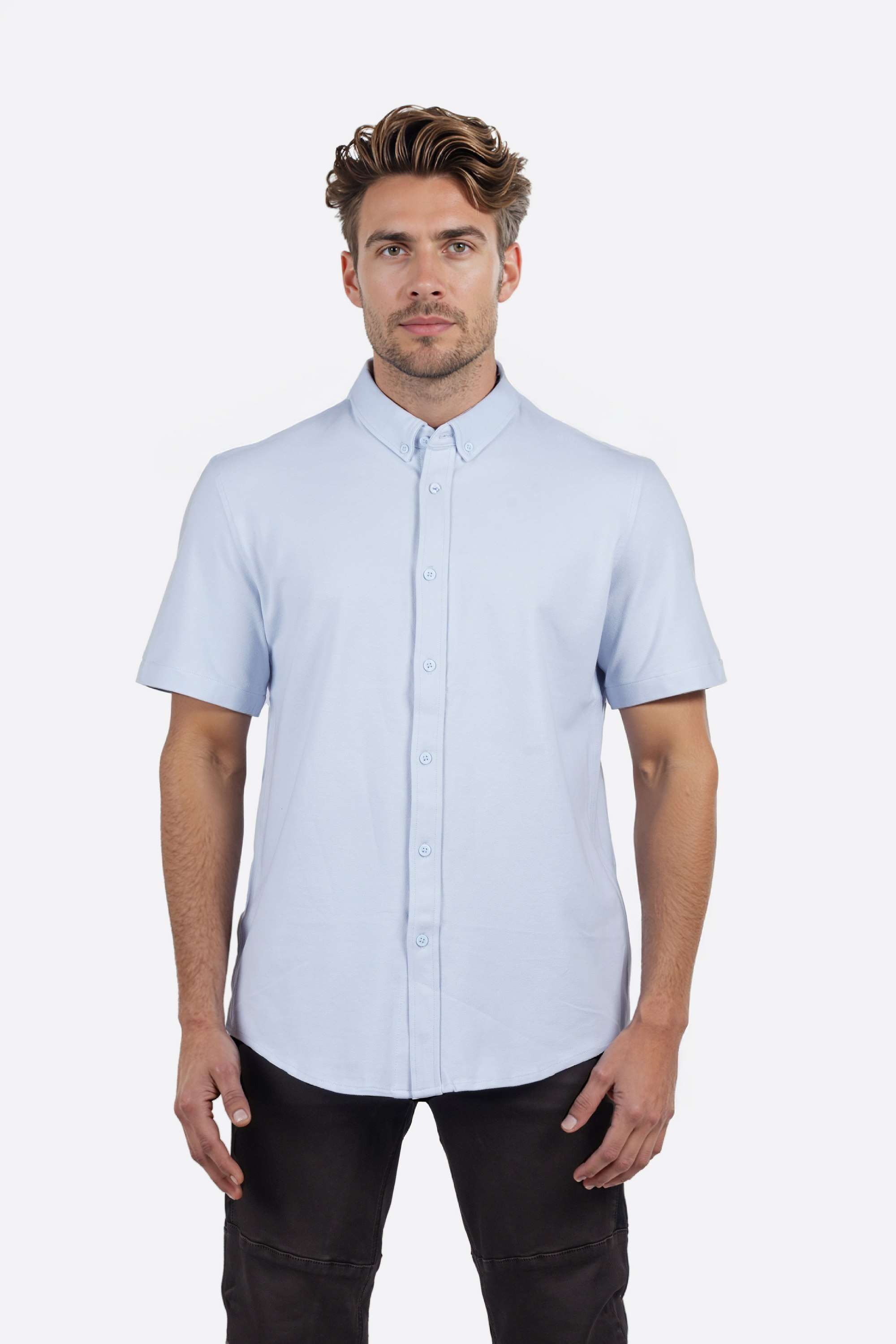 Solid-Cotton-Regular-Fit-Men-s-Casual-Wear-Shirt