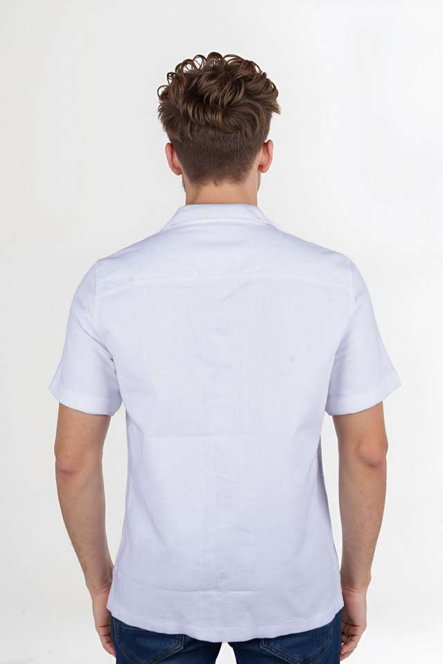 Solid-Cotton-Regular-Fit-Men-s-Casual-Wear-Shirt