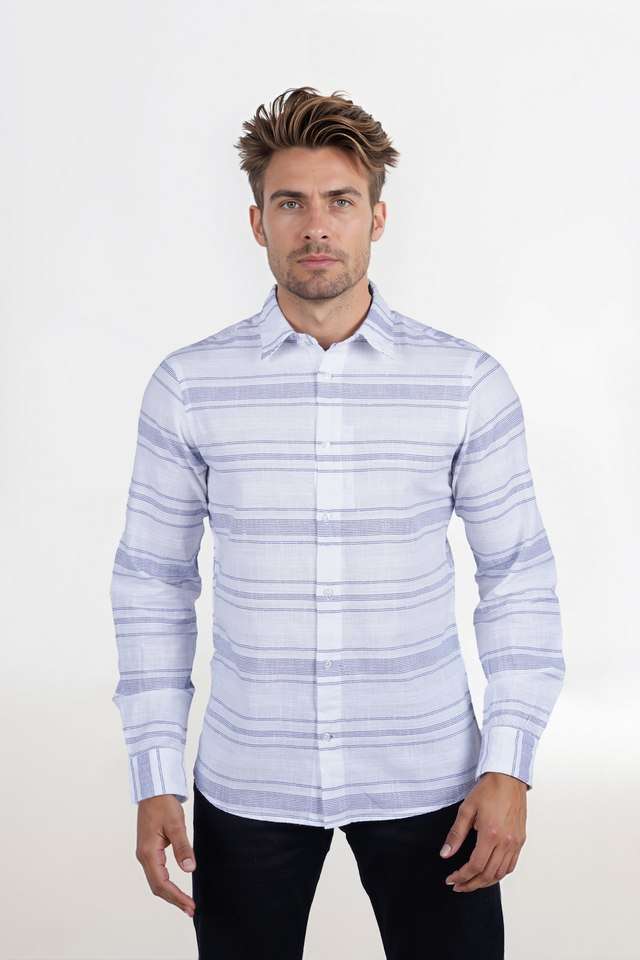 Solid-Cotton-Regular-Fit-Men-s-Casual-Wear-Shirt