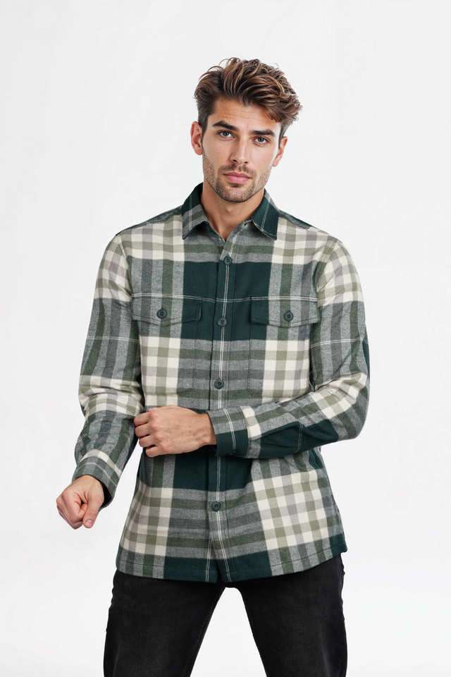 Checks-Cotton-Regular-Fit-Men-s-Casual-Wear-Shirt