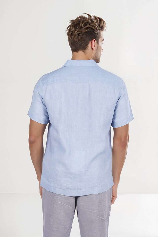 Solid-Linen-Regular-Fit-Men-s-Casual-Wear-Shirt